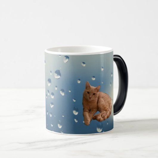 Kleur veranderende mok met kat afbeelding (Voorkant rechts)