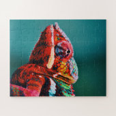 Kleur veranderende regenboogkameleon Reptile Legpuzzel (Horizontaal)