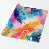 Kleur verf Inpakpapier (Uitgerold)