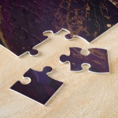 Kleur verf langzaam mooie bloemblaadjes vullend legpuzzel (Zijkant)