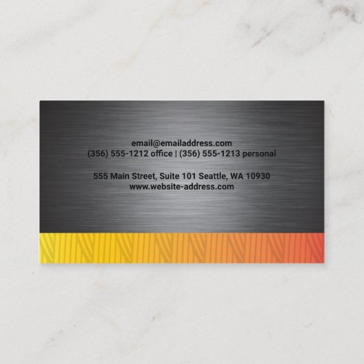 Kleur | Versiering van weefpatroon Visitekaartje (Achterkant)