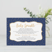 Kleur Verwisselbare Baby Sprinkle gouden confetti Kaart (Staand voorkant)