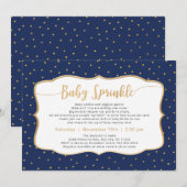 Kleur Verwisselbare Baby Sprinkle gouden confetti Kaart (Voorkant / Achterkant)