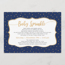 Kleur Verwisselbare Baby Sprinkle gouden confetti Kaart