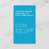 Kleur Vierkant Monogram (blauw) Visitekaartje (Achterkant)