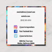 KLEUR VIERKANTE VISITEKAARTJE (Achterkant)