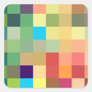 kleur vierkanten achtergrond abstracte geometrisch vierkante sticker