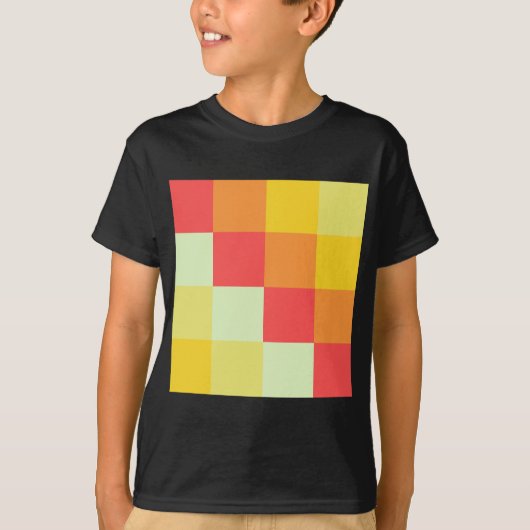 Kleur Vierkanten T-shirt (Voorkant)