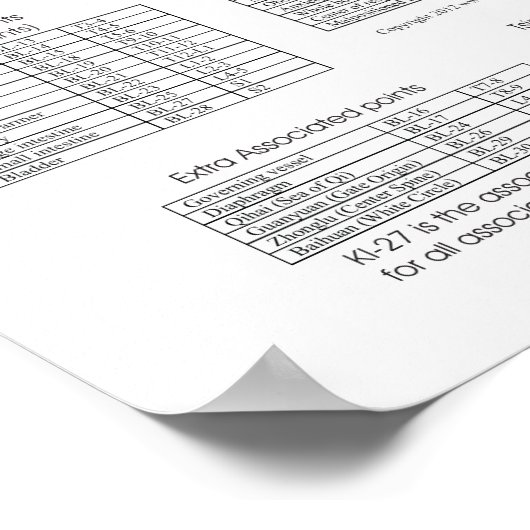 Kleur vijf element Acupunctie-Poster Poster (Hoek)