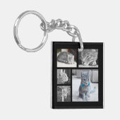 Kleur Vijf Fotocollage Sleutelhanger (Voorkant Links)