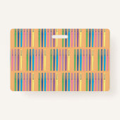 Kleur Vilten Pennen Sinaasappel Student Hall Pass  Badge (Achterkant)