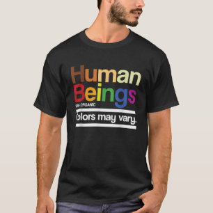 Kleur Vintage Retro Mens 100% Biologische Kleuren T-shirt