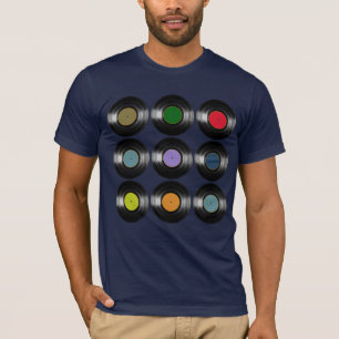 Kleur Vinyl Records Muziek T-shirt