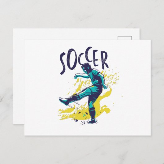 Kleur voetafdruk briefkaart (Voorkant / Achterkant)