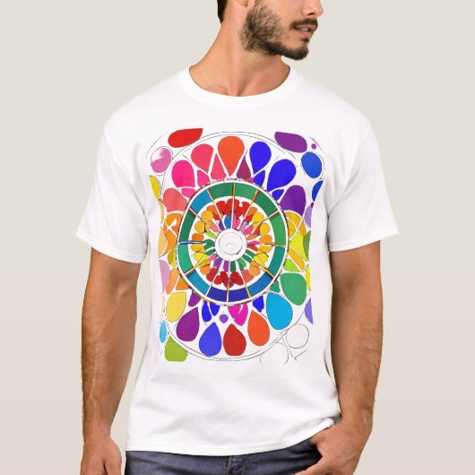 Kleur volledig T-shirt (Voorkant)