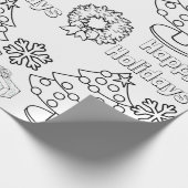 Kleur voor kerstbomen voor kinderen cadeaupapier (Hoek)