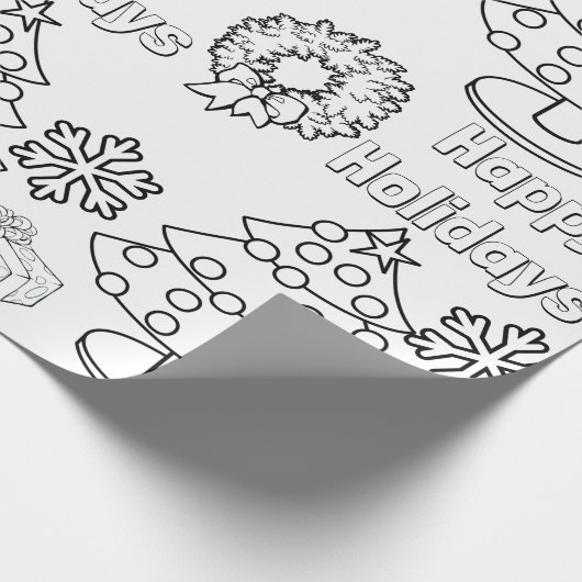 Kleur voor kerstbomen voor kinderen cadeaupapier (Hoek)