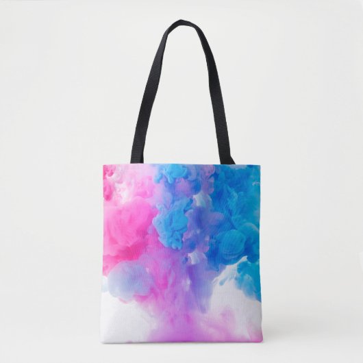 Kleur voor kleurrijke watertextuur helder tote bag (Voorkant)
