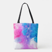 Kleur voor kleurrijke watertextuur helder tote bag (Achterkant)
