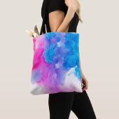 Kleur voor kleurrijke watertextuur helder tote bag (Dichtbij)