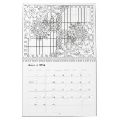 Kleur voor Volwassen bloemen 2023, Kleur uw eigen Kalender (Mar 2026)