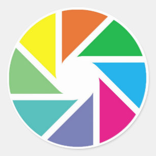 Kleur vormen ronde sticker