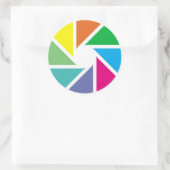 Kleur vormen ronde sticker (Tas)