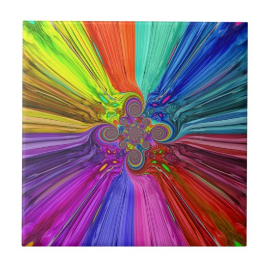 Kleur Vortex Tegel Tegeltje (Voorkant)