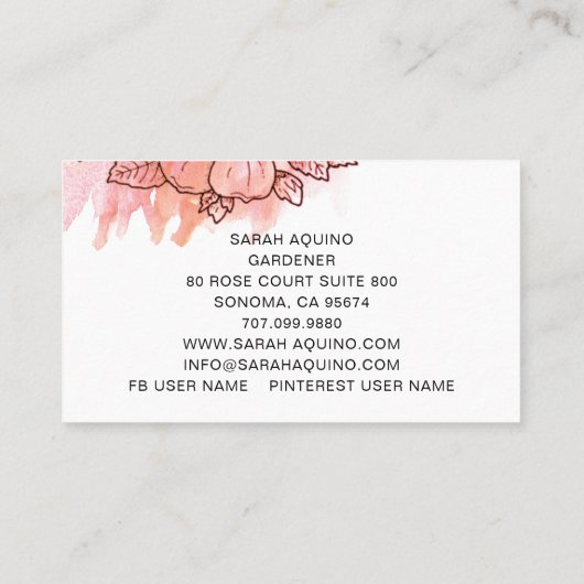 Kleur wasprogramma visitekaartje (Achterkant)