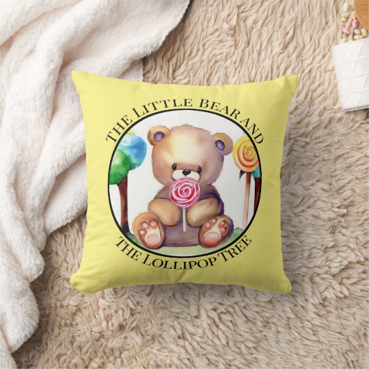 Kleur Waterverf van een Beren Sierkussen (Deken)