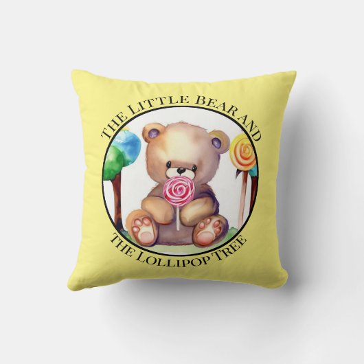 Kleur Waterverf van een Beren Sierkussen (Achterkant)