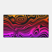 Kleur Wavy Gestreepte Design Desk Mat (Voorkant)