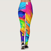 Kleur werveling: Abstracte kunst Leggings (Achterkant)