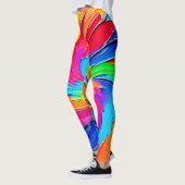 Kleur werveling: Abstracte kunst Leggings (Links)