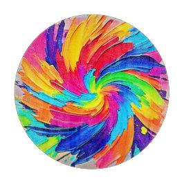 Kleur werveling: Abstracte kunst Snijplank