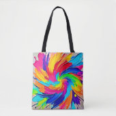 Kleur werveling: Abstracte kunst Tote Bag (Voorkant)