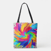 Kleur werveling: Abstracte kunst Tote Bag (Achterkant)