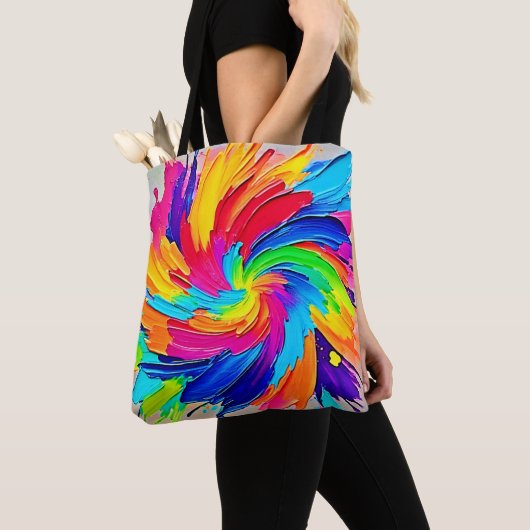 Kleur werveling: Abstracte kunst Tote Bag (Dichtbij)