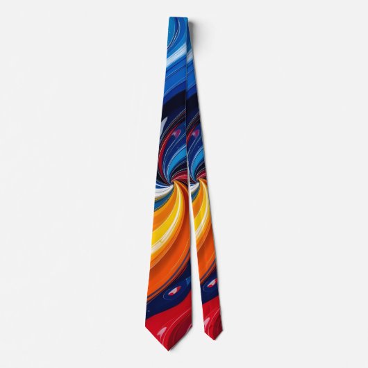Kleur wervelingen Mannen necktie Stropdas (Voorkant)