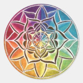 Kleur Wheel Mandala Sticker (Voorkant)
