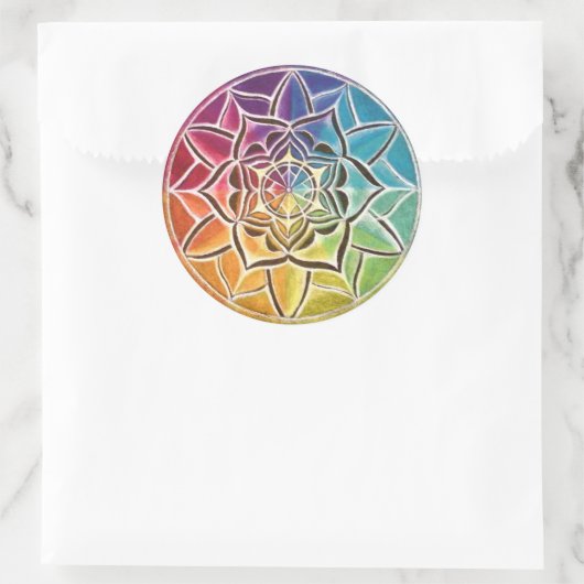 Kleur Wheel Mandala Sticker (Tas)