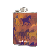 Kleur whisky paarden heupfles (Links)