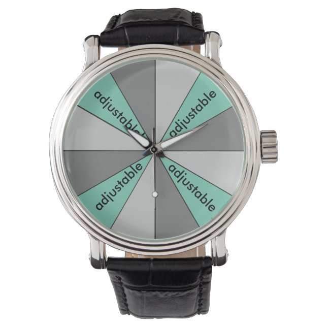 Kleur Wiel Grijs verstelbaar Horloge (Voorkant)