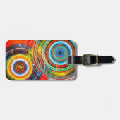 Kleur Wielen Levendige Pop Art gepersonaliseerd Bagagelabel (Voorkant horizontaal)