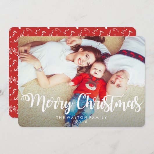 KLEUR WIJZIGEN - Kerstkaart (Voorkant / Achterkant)