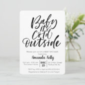 KLEUR WIJZIGEN - Moderne uitnodiging tot Baby show (Staand voorkant)