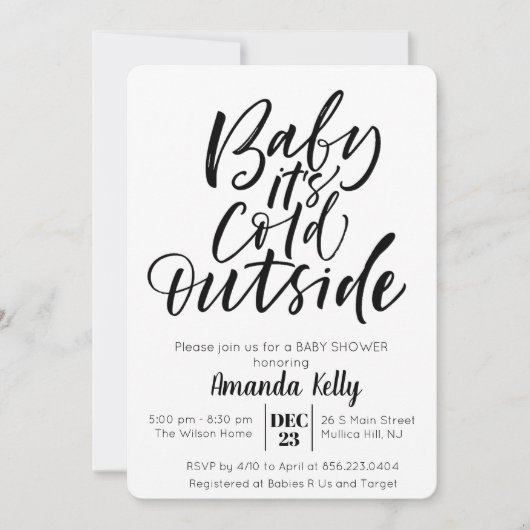 KLEUR WIJZIGEN - Moderne uitnodiging tot Baby show (Voorkant)