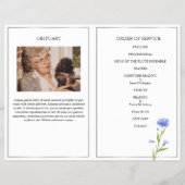 Kleur Wildllowers Silver Photo Obiturary Flyer (Achterkant)