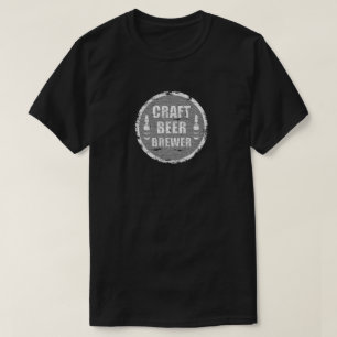 Kleur wit en zwart, door de brouwerij vervormd t-shirt