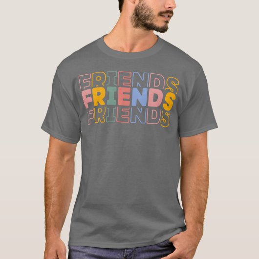 Kleur Word Vrienden jongen T-shirt (Voorkant)